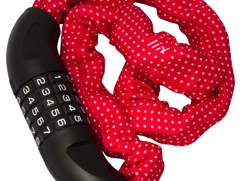 20413-Liix-Fahrrad-Zahlenschloss-Big-Lock-85cm-Polka-Dots-Red 1