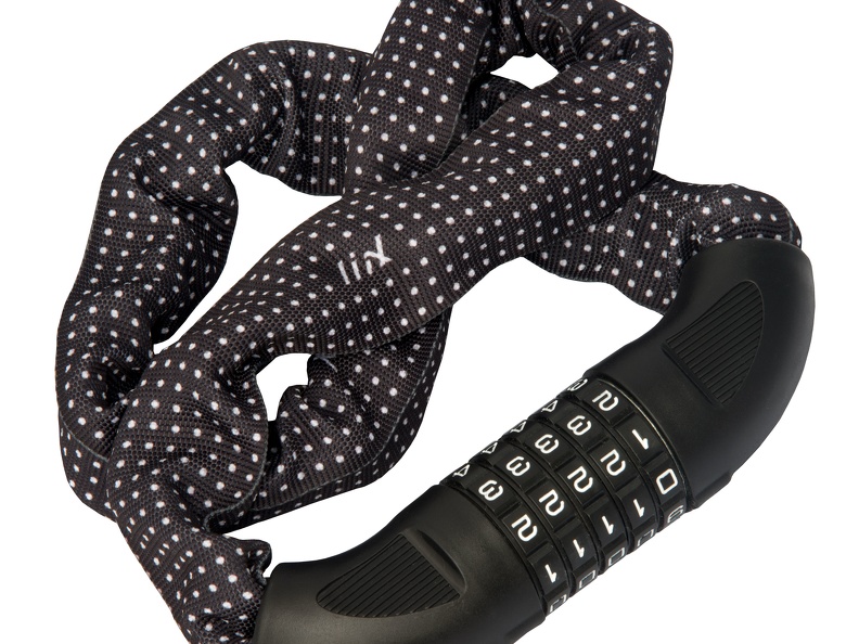 20414-Liix-Fahrrad-Zahlenschloss-Big-Lock-85cm-Polka-Dots-Black 1