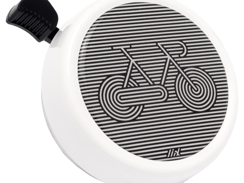 7283 Liix-Big-Colour-Bell-Stripe-Bike-White