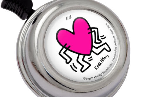 cb2505Liix Colour Bell Keith Haring Running Heart Chrome